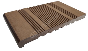 Ступень ДПК Wooden шоколад полнотелая 320х23,5х4000 мм