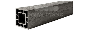Polivan Group Столб опорный (текстура дерева или 3D фактура мелкой полоски) цвет черный