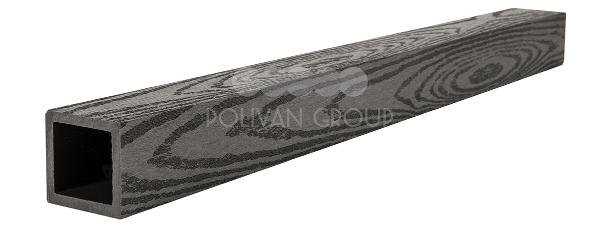 Polivan Group Балясина (текстура дерева или 3D фактура мелкой полоски) цвет черный