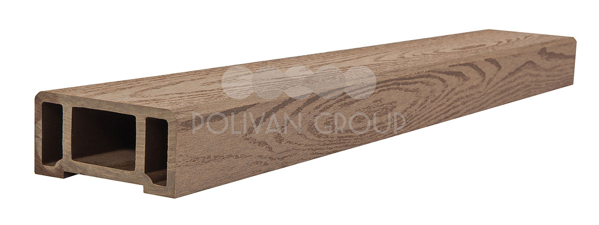 Polivan Group Поручень ДПК (текстура дерева или 3D фактура мелкой полоски) цвет светло-коричневый